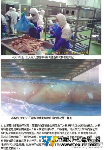 麦当劳肯德基供应商使用过期肉 优先供中国市场