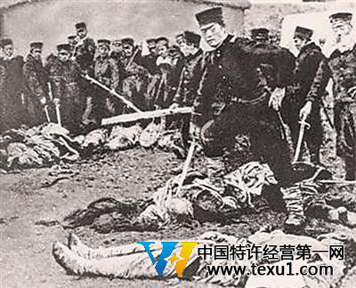 原文配图：1894年11月21日，日军屠城旅顺的真实场景。