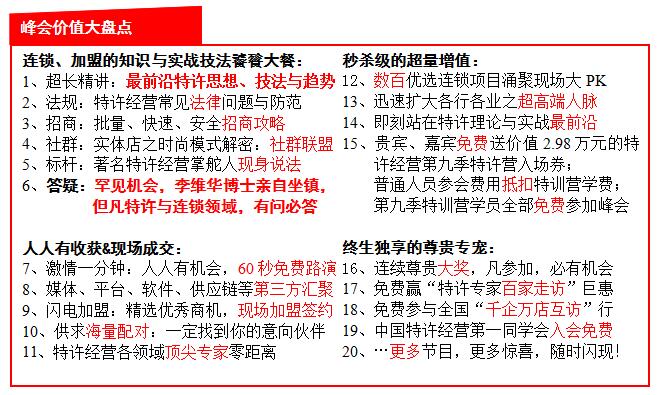 中国特许经营第22届峰会(南京)