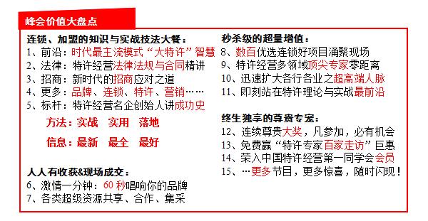 中国特许经营第21届郑州峰会